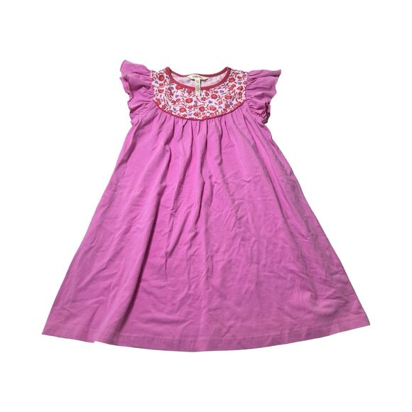 Matilda Jane Girls LOVE ALWAYS PEARL Size 8 Pink Floral Flutter Sleeve Dress - Picture 1 of 5